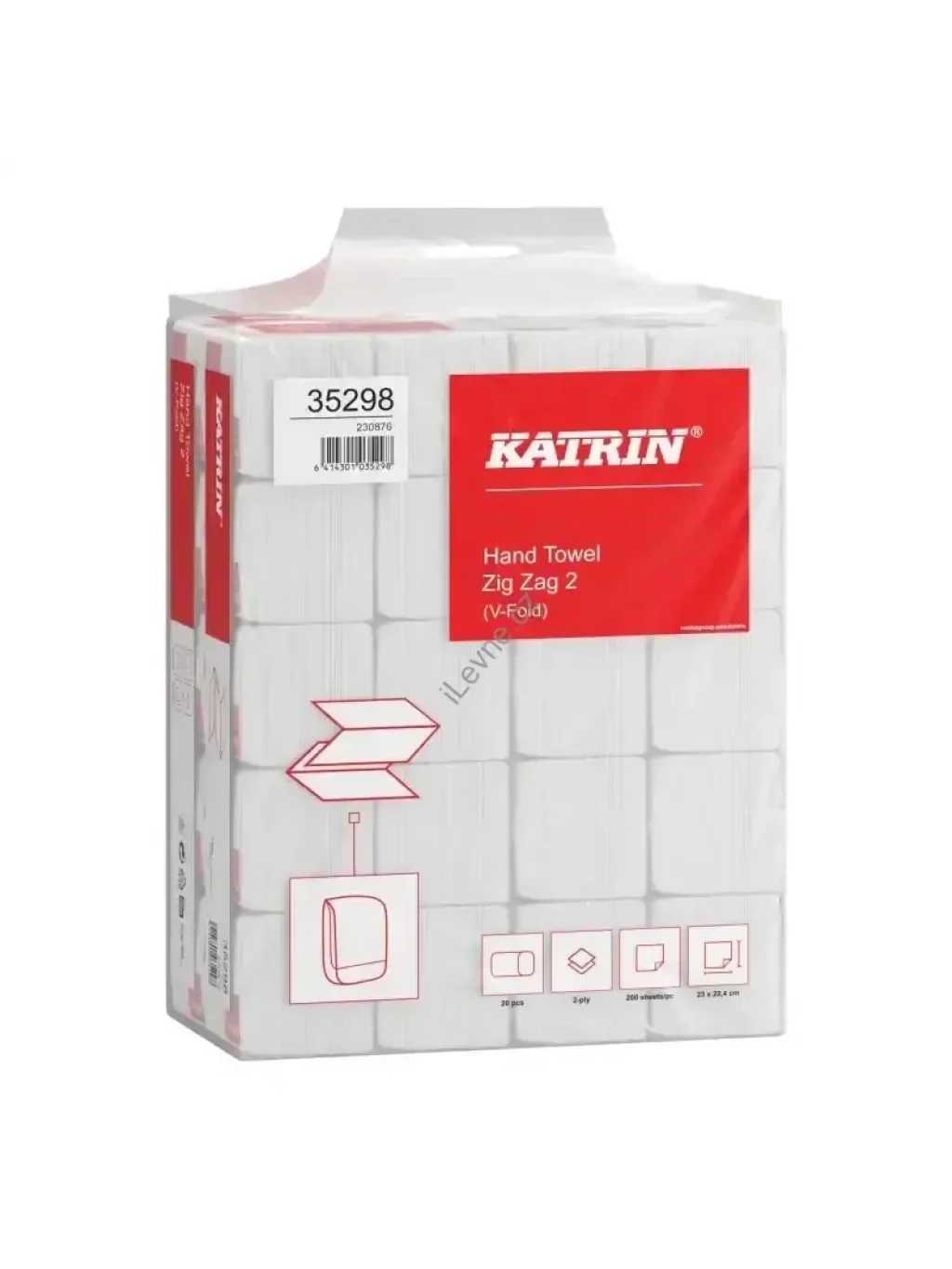 Ručníky papírové skládané KATRIN 35298 Z-Z 2-vrstvé bílé, 4000 ks Handy Pack