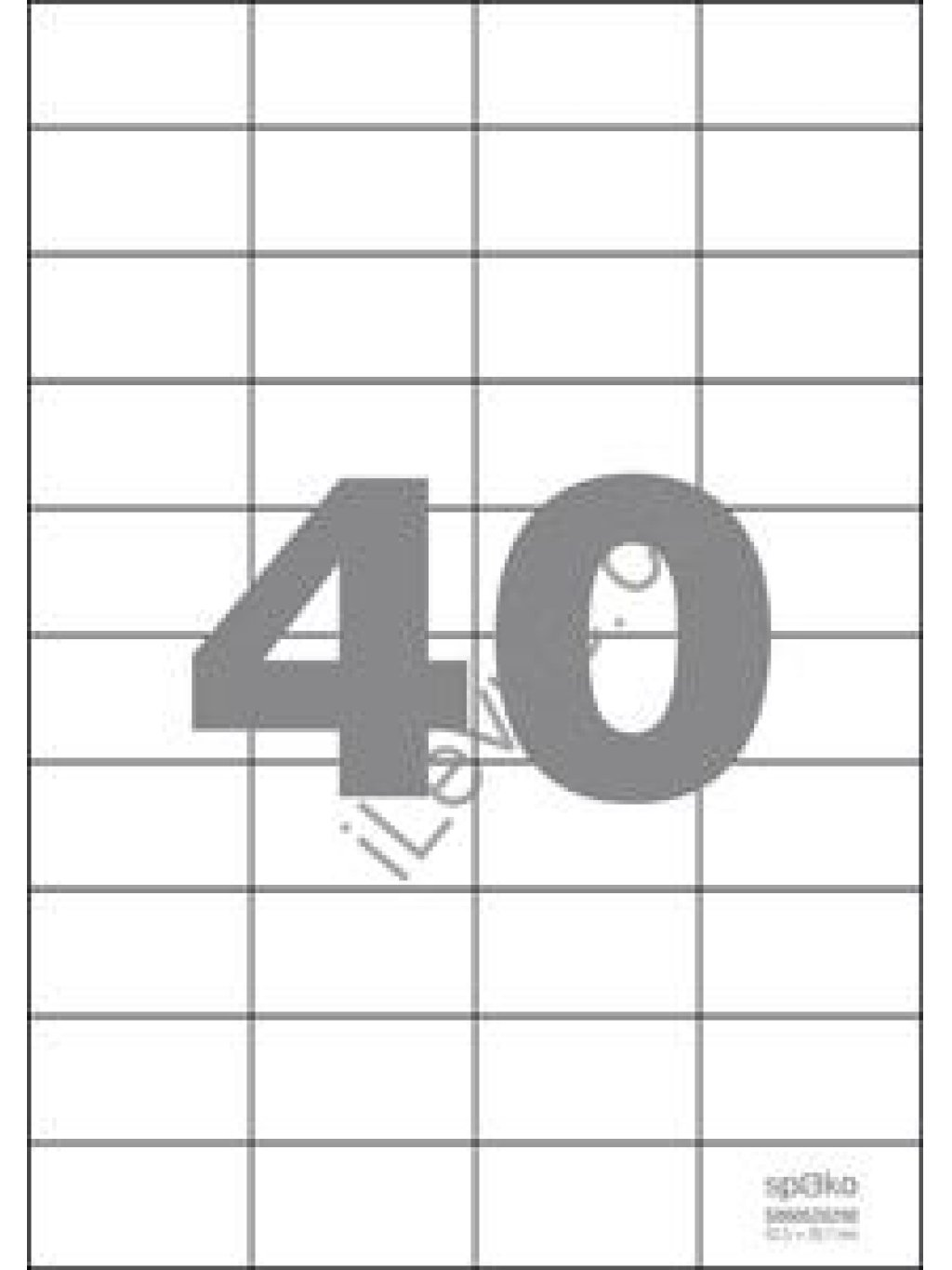 Samolepící etikety 52,5 x 29.7 mm, bílé