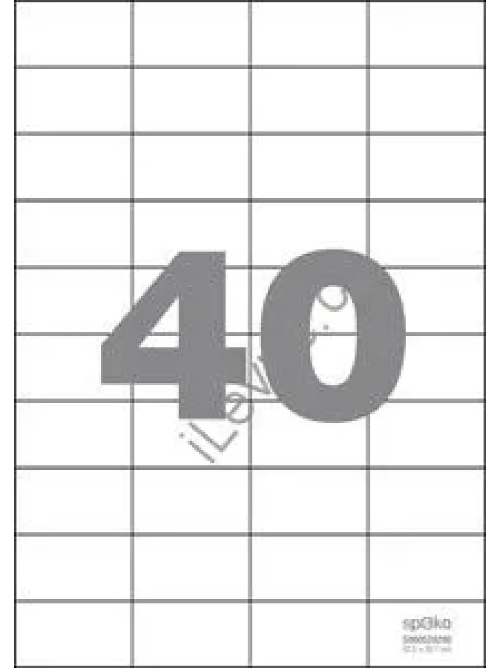 samolepicí etikety 52, 5 x 29,7 mm papír/A4, bílé - 4000 ks