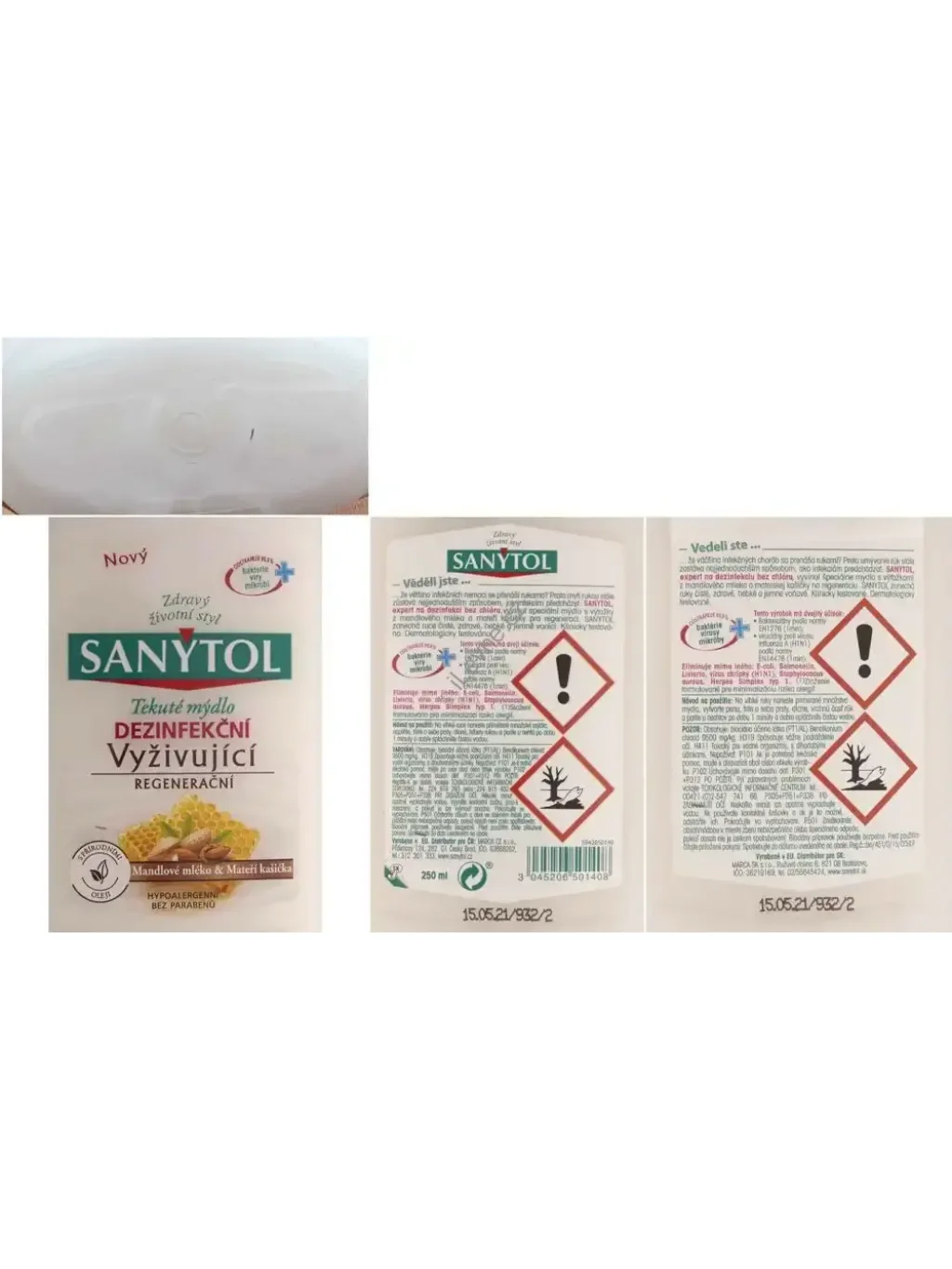 Sanytol - dezinfekční mýdlo vyživující, 250 ml