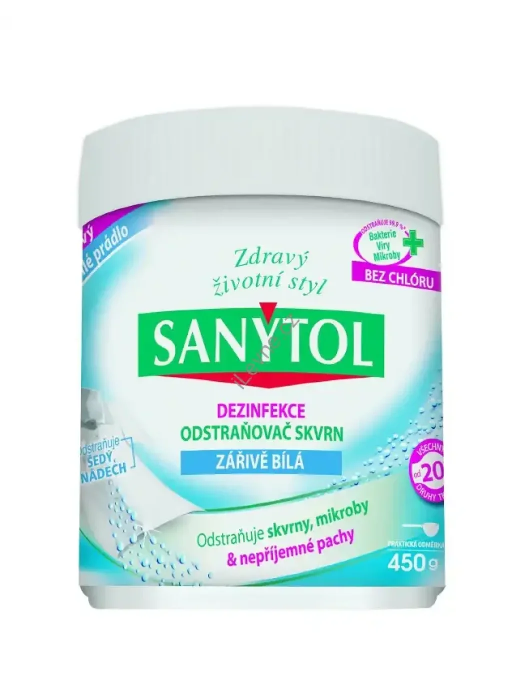 Sanytol - dezinfekční odstraňovač skvrn na bílé prádlo, 450g