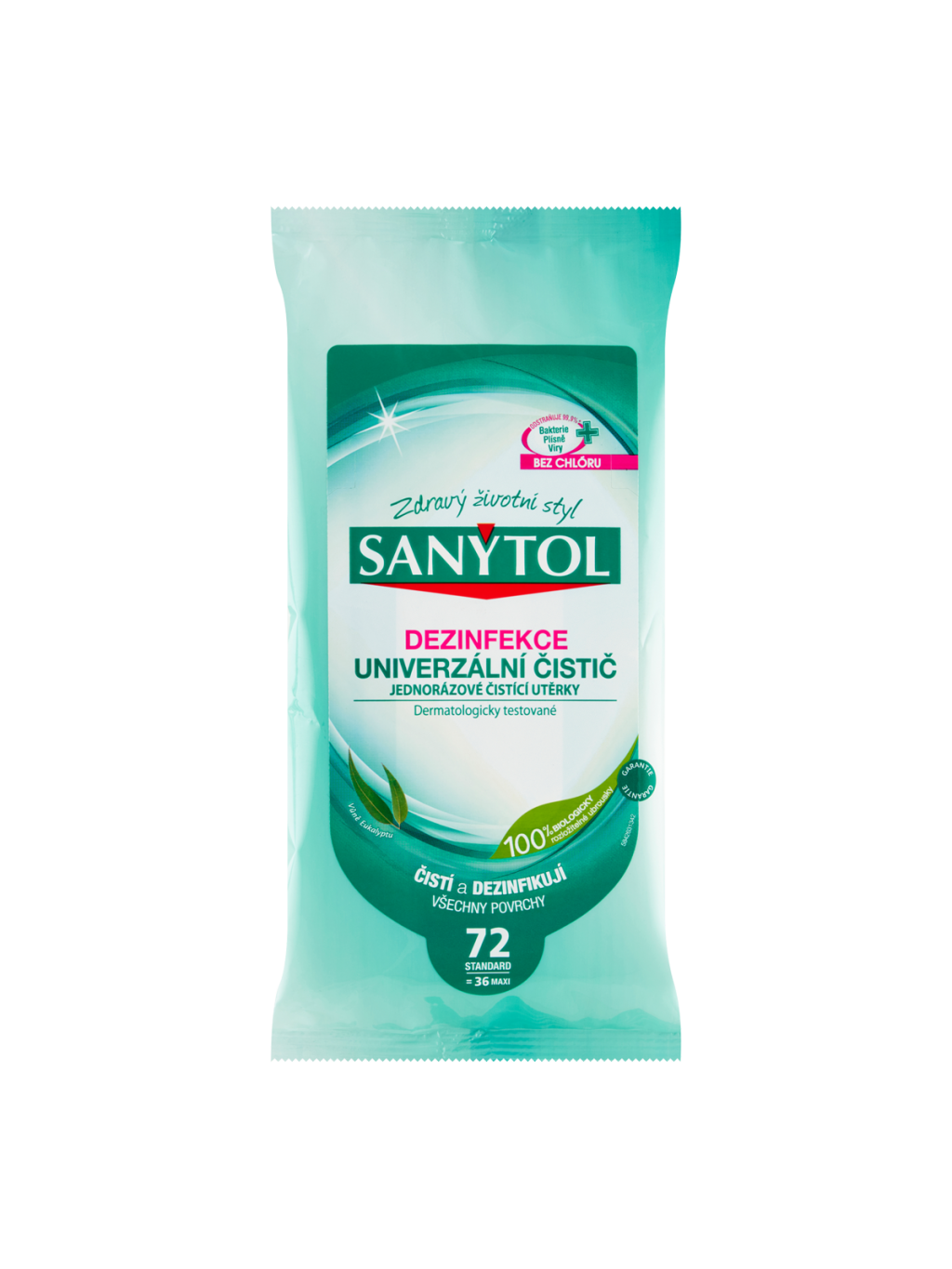 Sanytol dezinfekční utěrky, 36 ks, eukalyptus