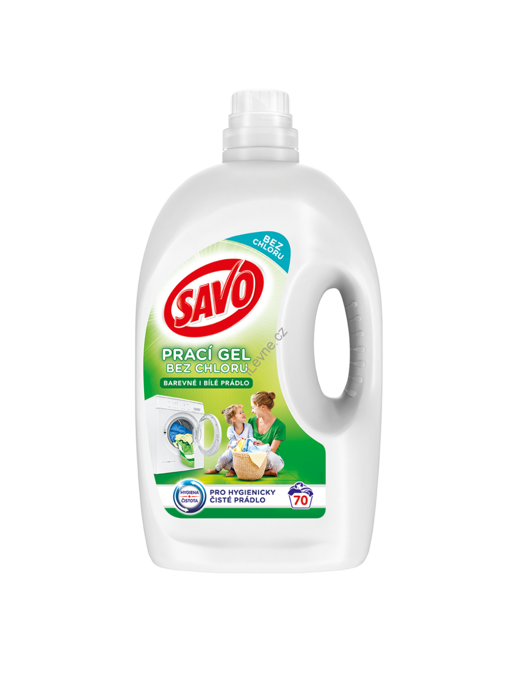Savo Universal bez chlóru Color&White prací gel na bílé a barevné prádlo (70 praní) 1x3,5L