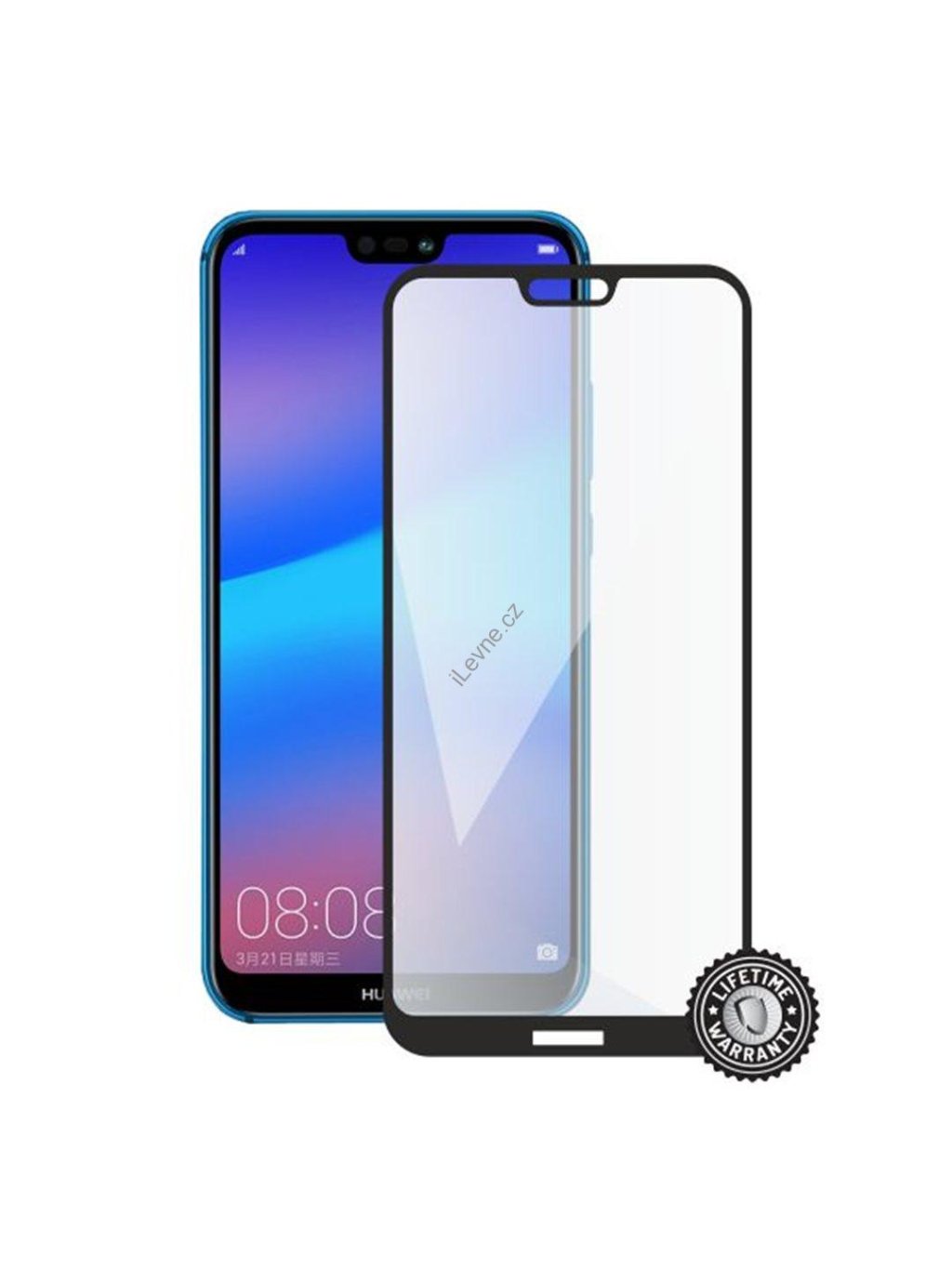 Screenshield HUAWEI P20 Lite Tempered Glass protection (full COVER black)