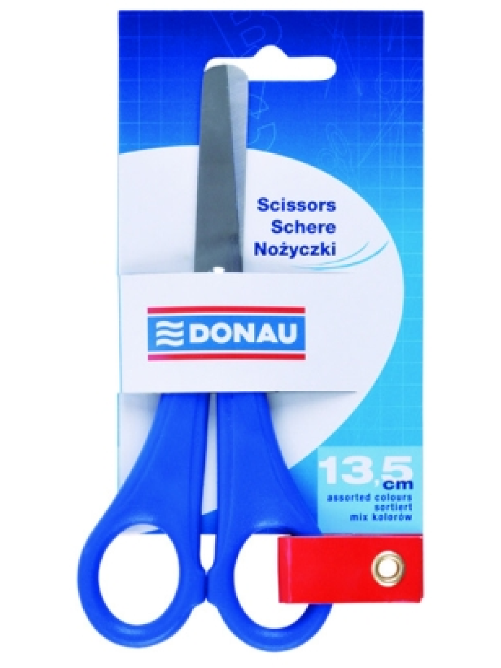 školní nůžky 13,5 cm, symetrické, ocel, odol. plast