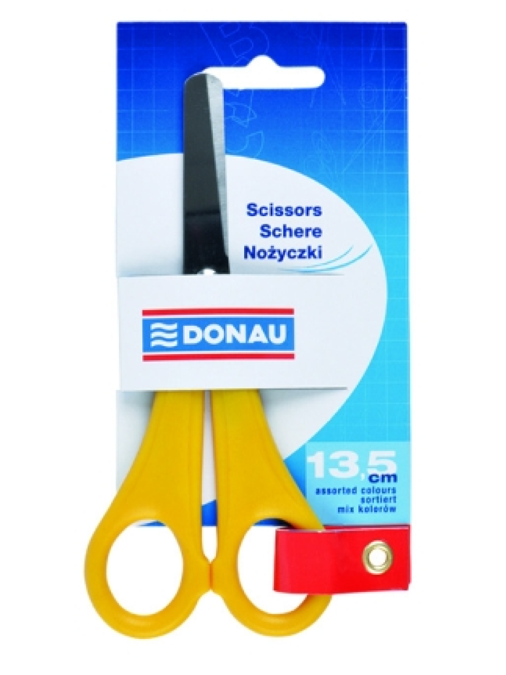 školní nůžky 13,5 cm, symetrické, ocel, odol. plast