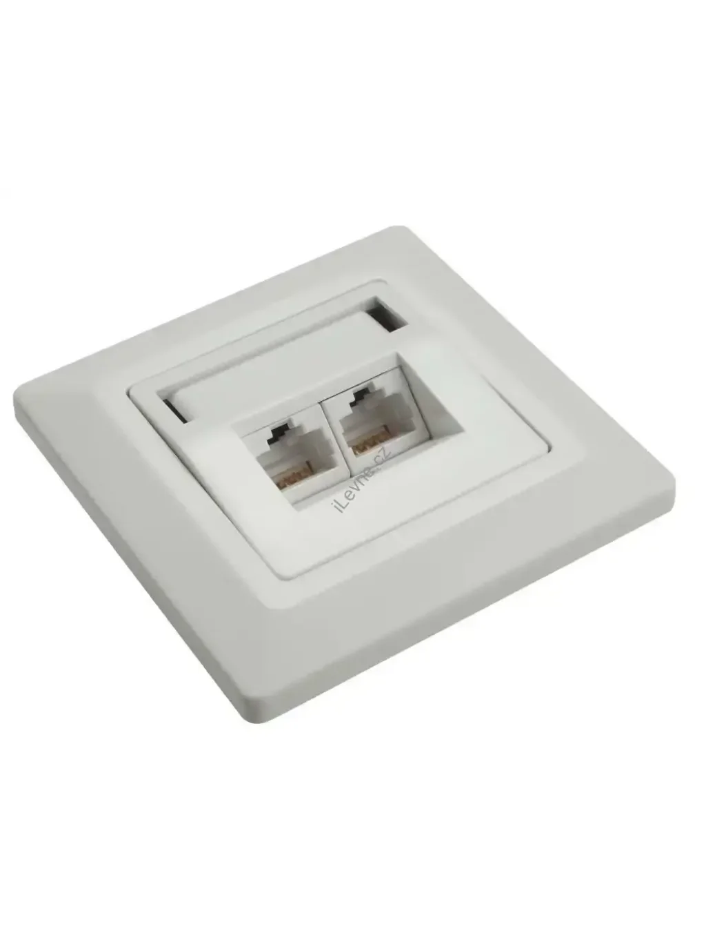 Solarix SX9-2-5E-UTP-WH Ethernetová Zásuvka pod omítku 2xRJ45 STP c5e