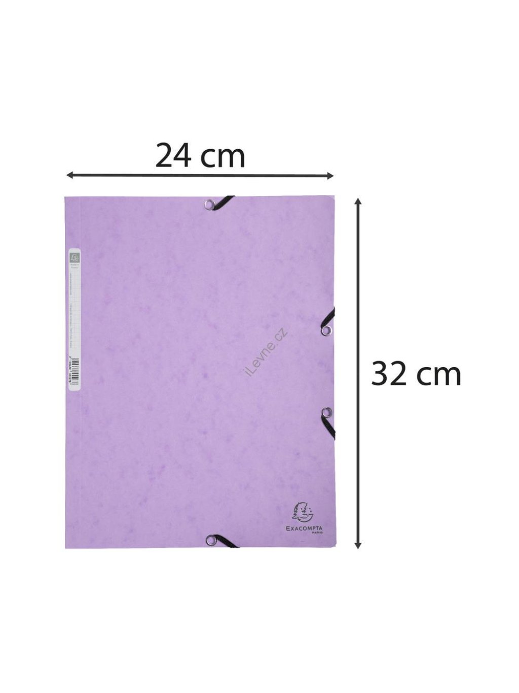spisové desky s gumičkou Pastel, A4 maxi, prešpán, 400 g/m2, fialové
