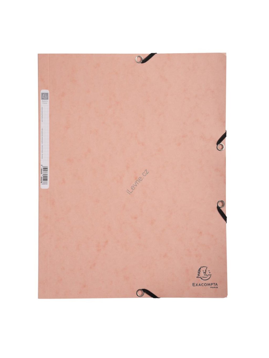 spisové desky s gumičkou Pastel, A4 maxi, prešpán, 400 g/m2, korálové