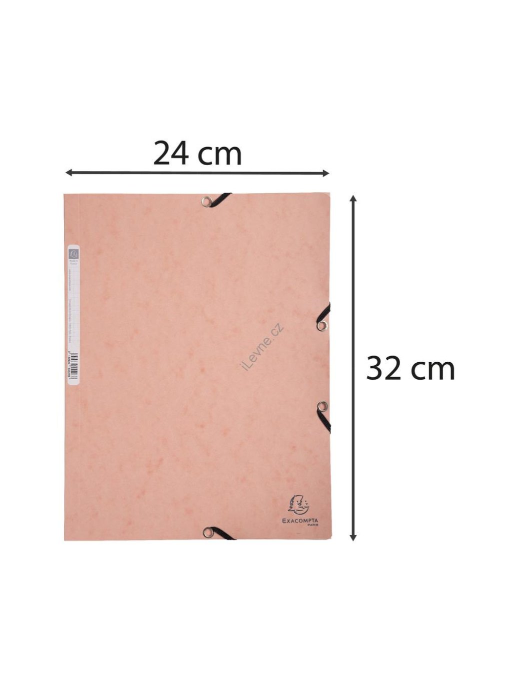 spisové desky s gumičkou Pastel, A4 maxi, prešpán, 400 g/m2, korálové