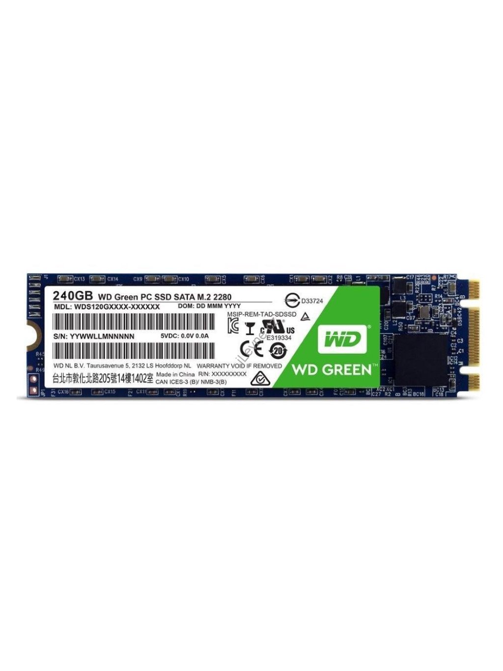 SSD 240GB WD Green SN350 NVMe M.2 PCIe Gen3 2280