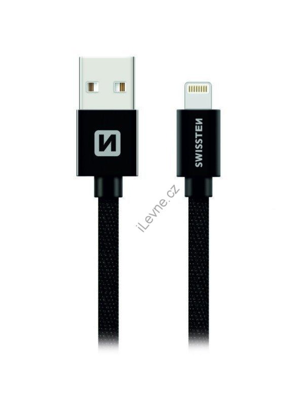 Swissten Datový Kabel Textile Usb / Lightning 0,2 M Černý
