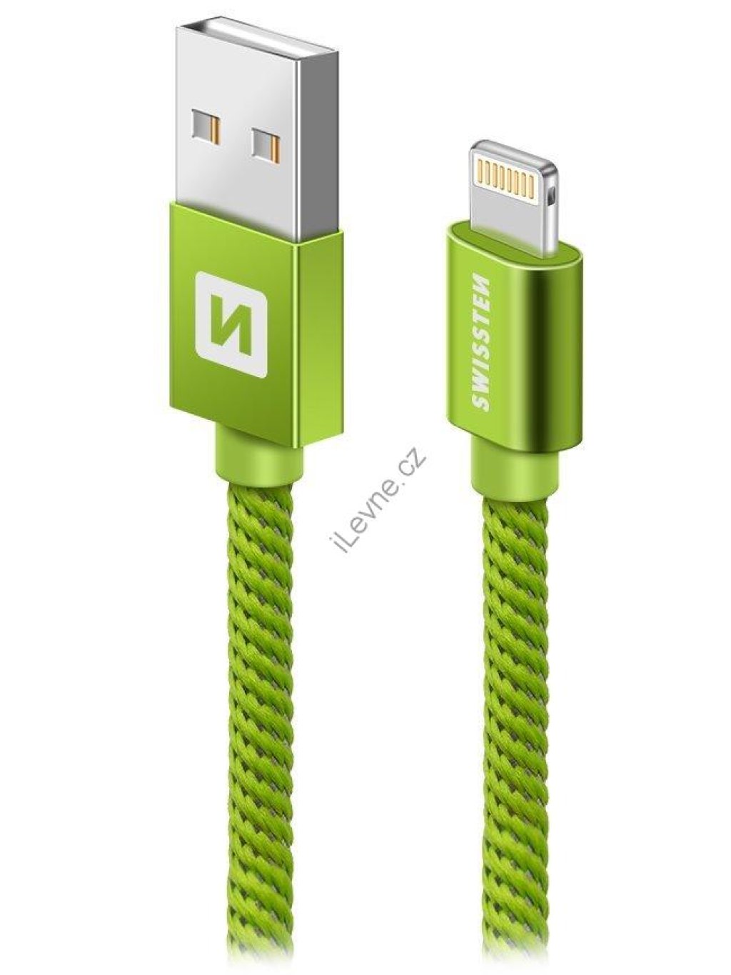 Swissten Datový Kabel Textile Usb / Lightning 2,0 M Zelený