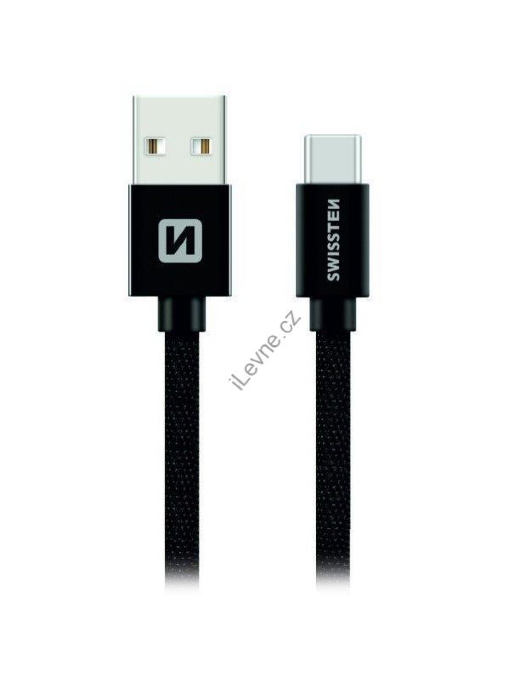 Swissten Datový Kabel Textile Usb / Usb-C 1,2 M Černý