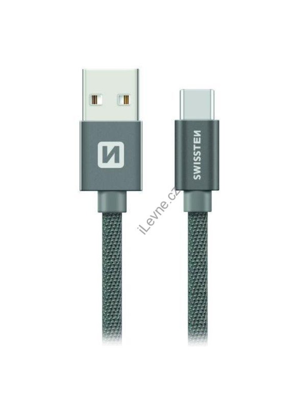 Swissten Datový Kabel Textile Usb / Usb-C 1,2 M Šedý