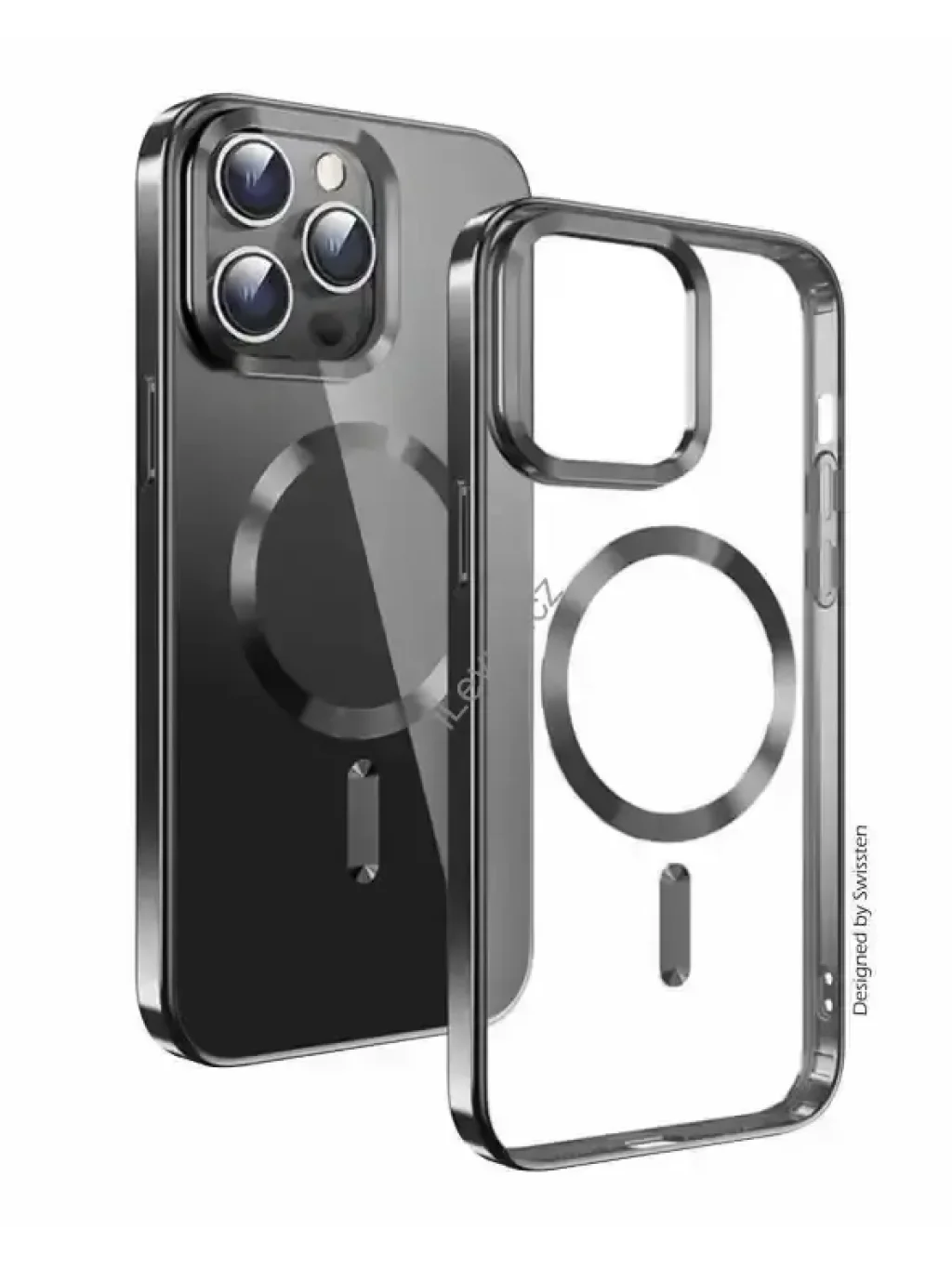 Swissten pouzdro clear jelly MagStick metallic pro iPhone 15 Pro Max