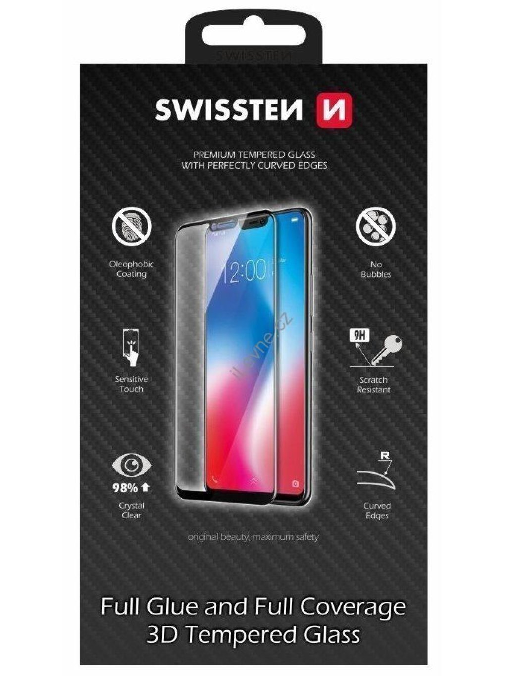 Swissten sklo Ultra Durable 3D FullGlue Glass pro Apple iPhone 14 Pro černé