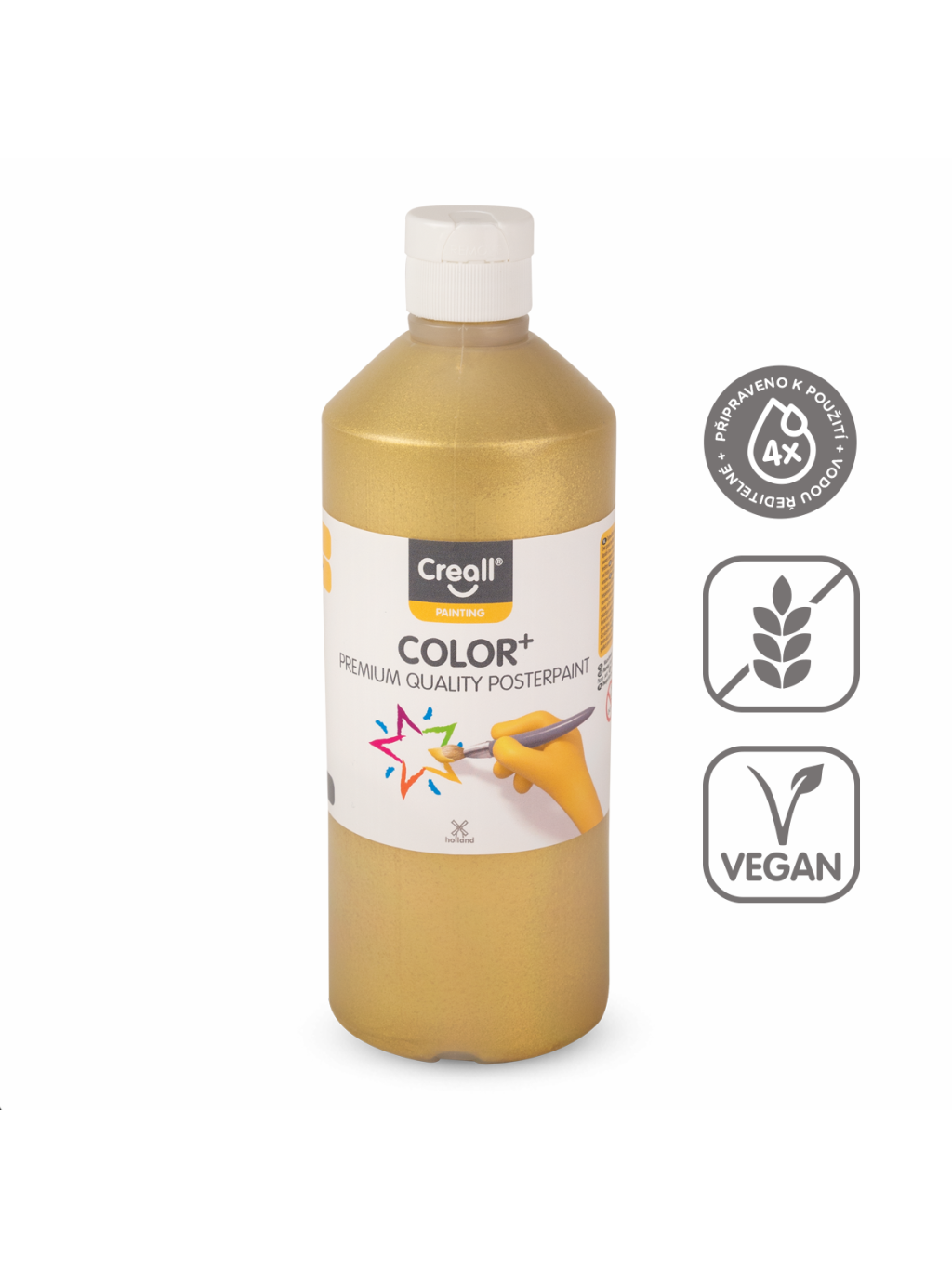 temperová barva CREALLCOLOR, 500 ml, zlatá