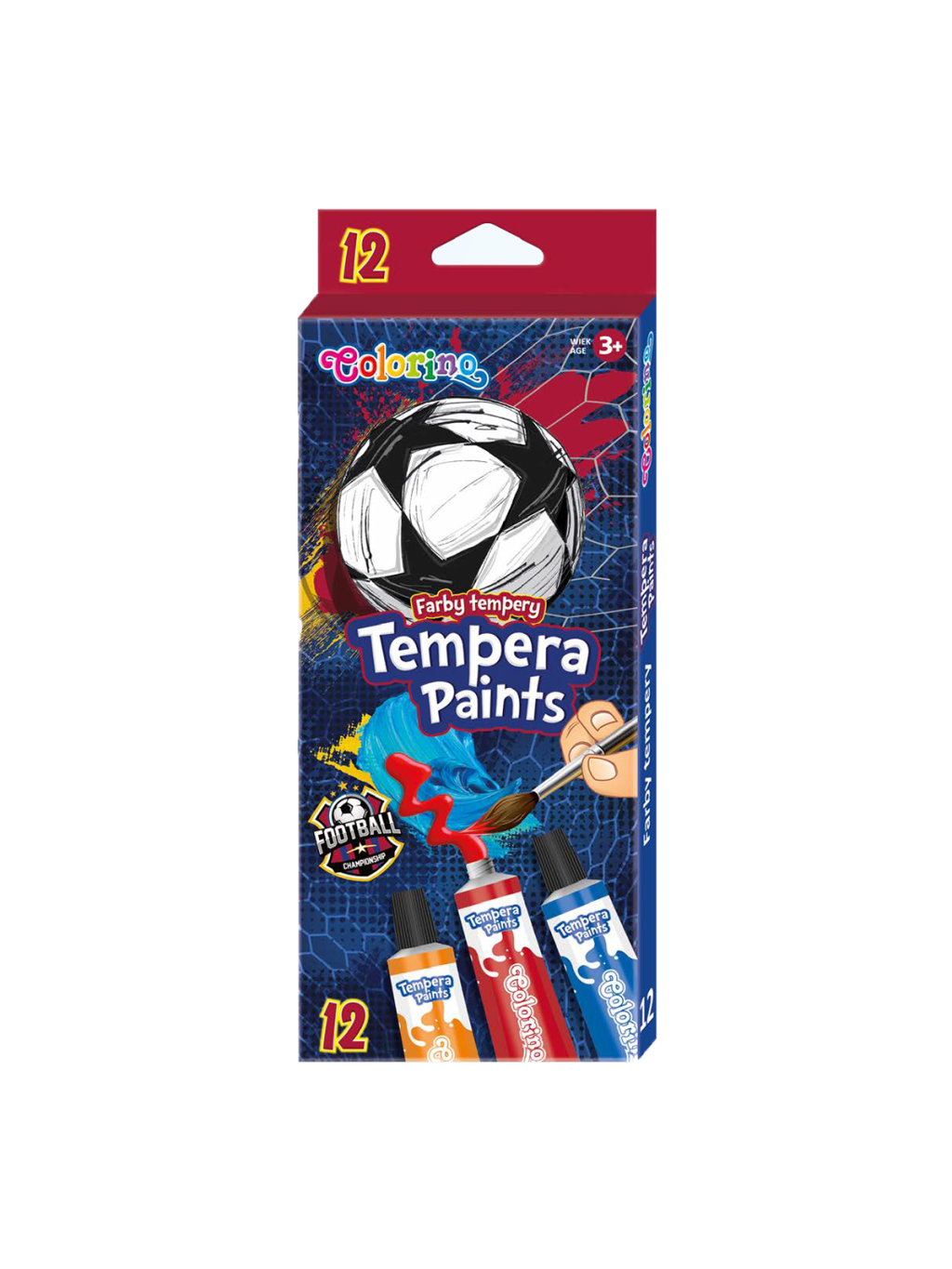 temperové barvy - Football, tuba, 12 ml, 12 barev