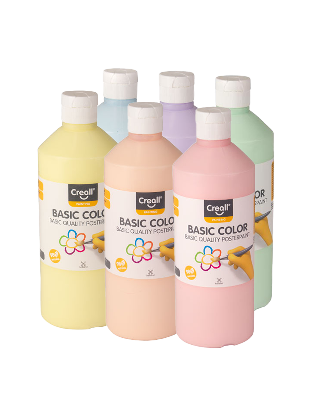 temperové barvy Pastel, 6 x 500 ml, mix pastelových barev