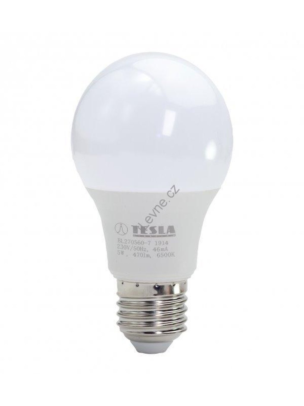 TESLA LED žárovka BULB/ E27/ 5W/ 230V/ 470lm/ 6500K/ studená bílá