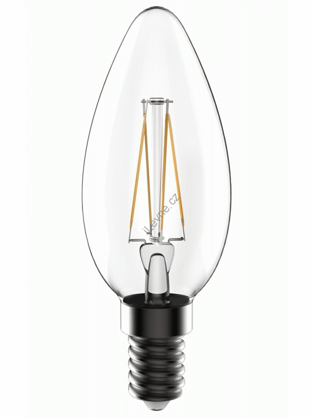 TESLA LED žárovka CRYSTAL RETRO CANDLE/ E14/ 4W/ 230V/ 470lm/ 2700K/ teplá bílá