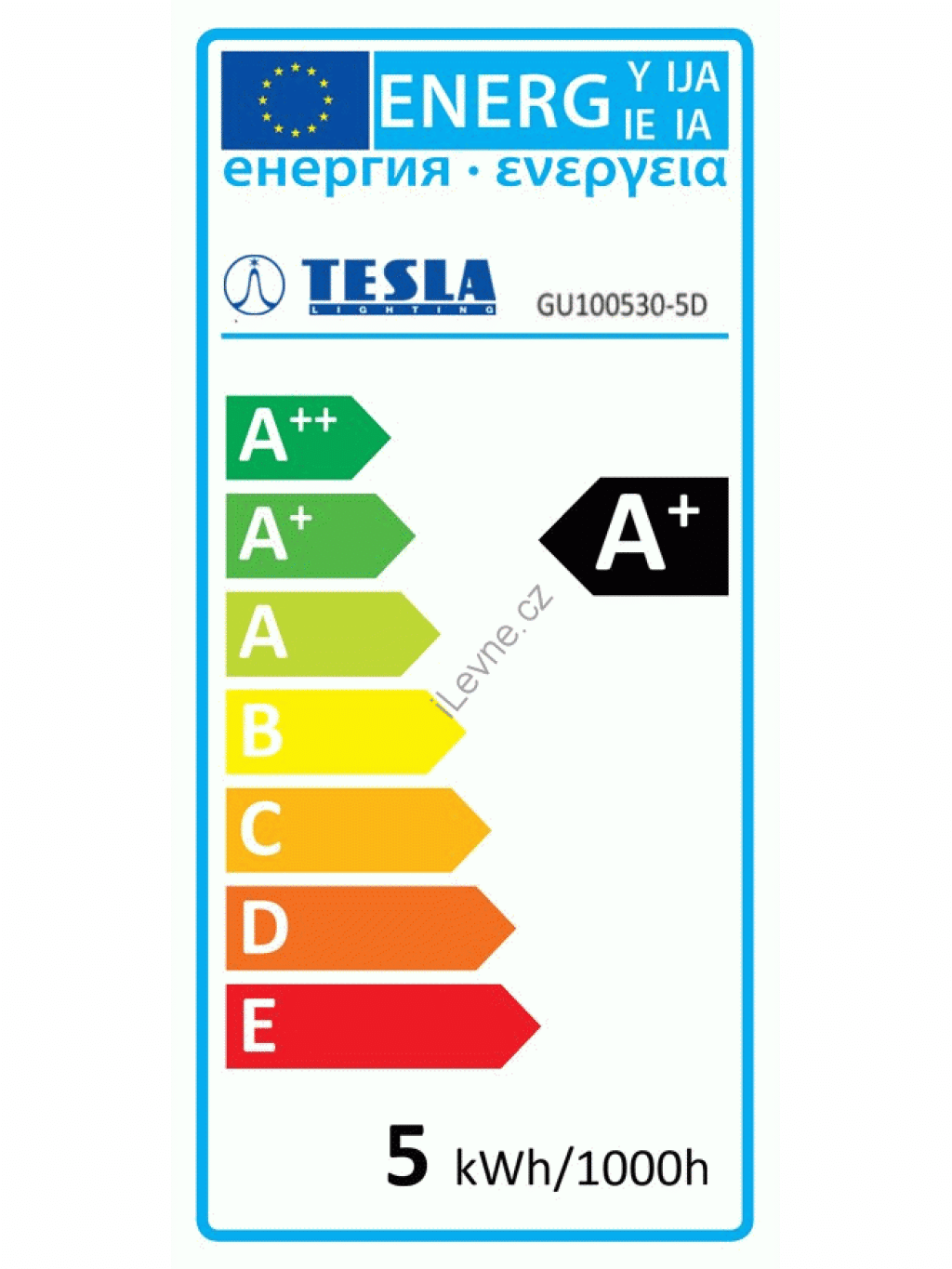 TESLA LED žárovka spot/ GU10/ 5W/ 230V/ 400lm/ 3000K/ teplá bílá/ stmívatelná