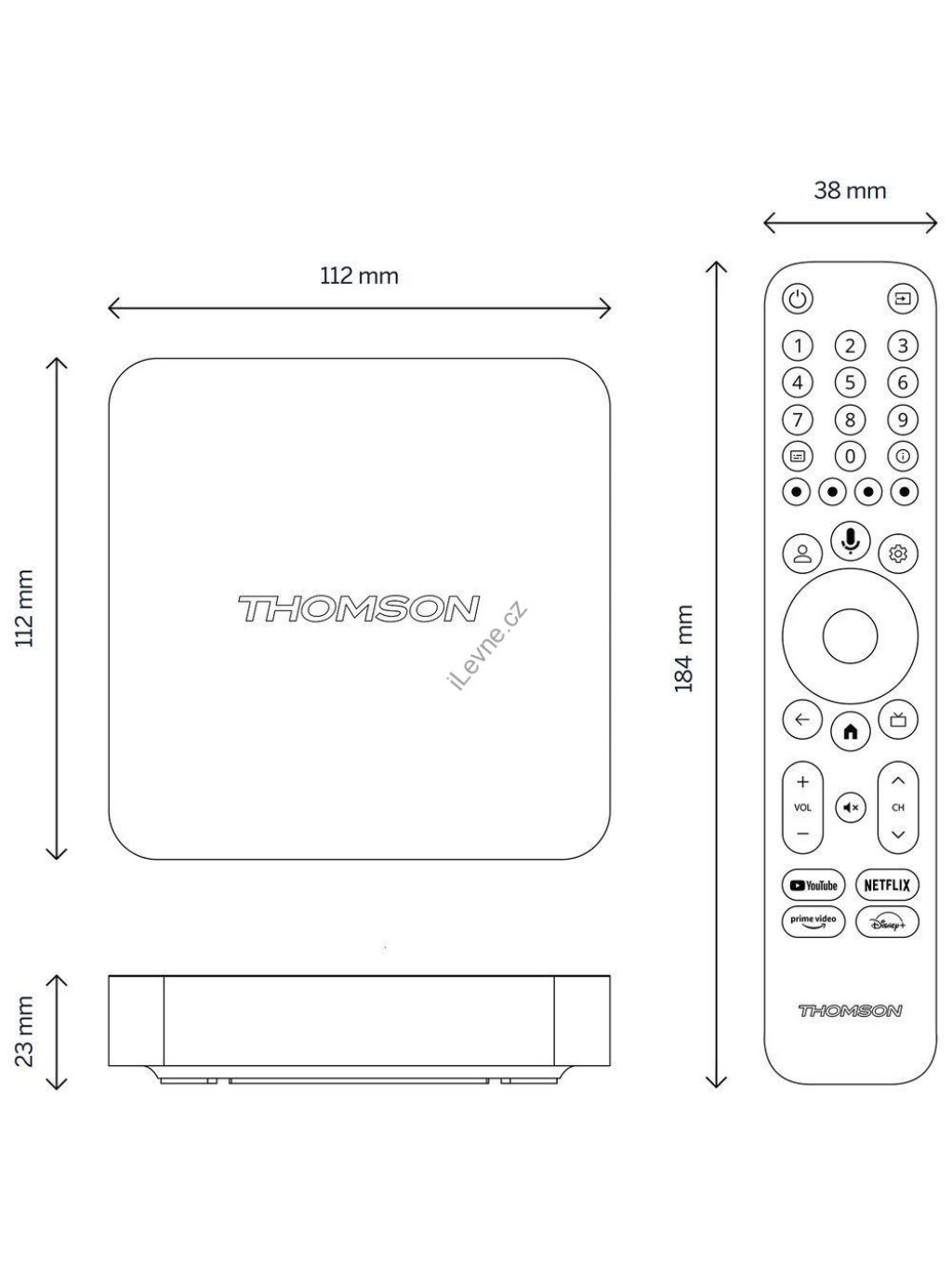 THOMSON android box 240G/ 4K Ultra HD/ H.265/HEVC/ HDR10/ NETFLIX/ HBO/ Disney+/ HDMI/ USB/ LAN/ Wi-Fi/ BT/ Android TV12