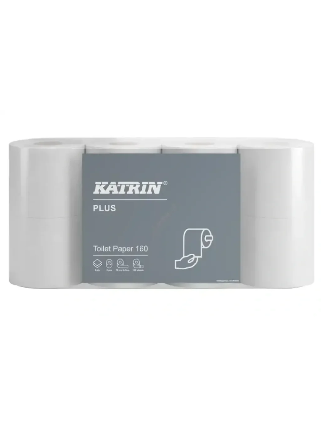 Toaletní papír KATRIN Plus 112966 Toilet Paper 160, 2-vrstvý bílý, 18m