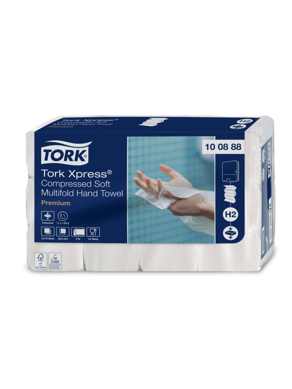 Tork Xpress papírové ručníky ZZ 2vrstvé bílé 12x170 ks
