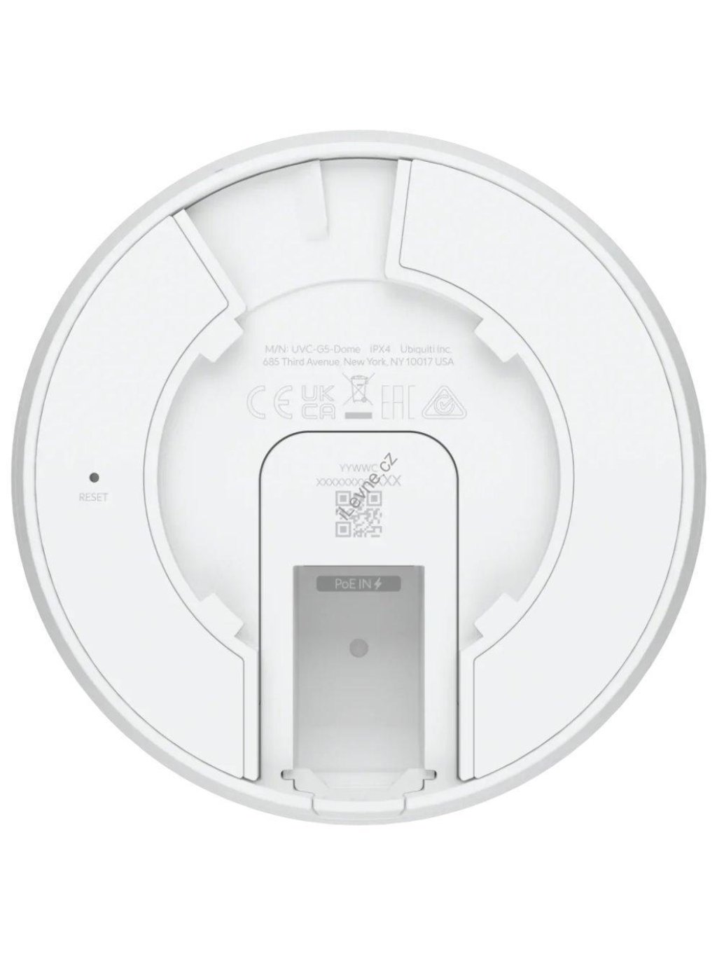 Ubiquiti G5 Dome - kamera, 4Mpx rozlišení, 30fps, Low-light, IR LED, obousměrné audio, IPX4, IK08, PoE (bez PoE inj.)