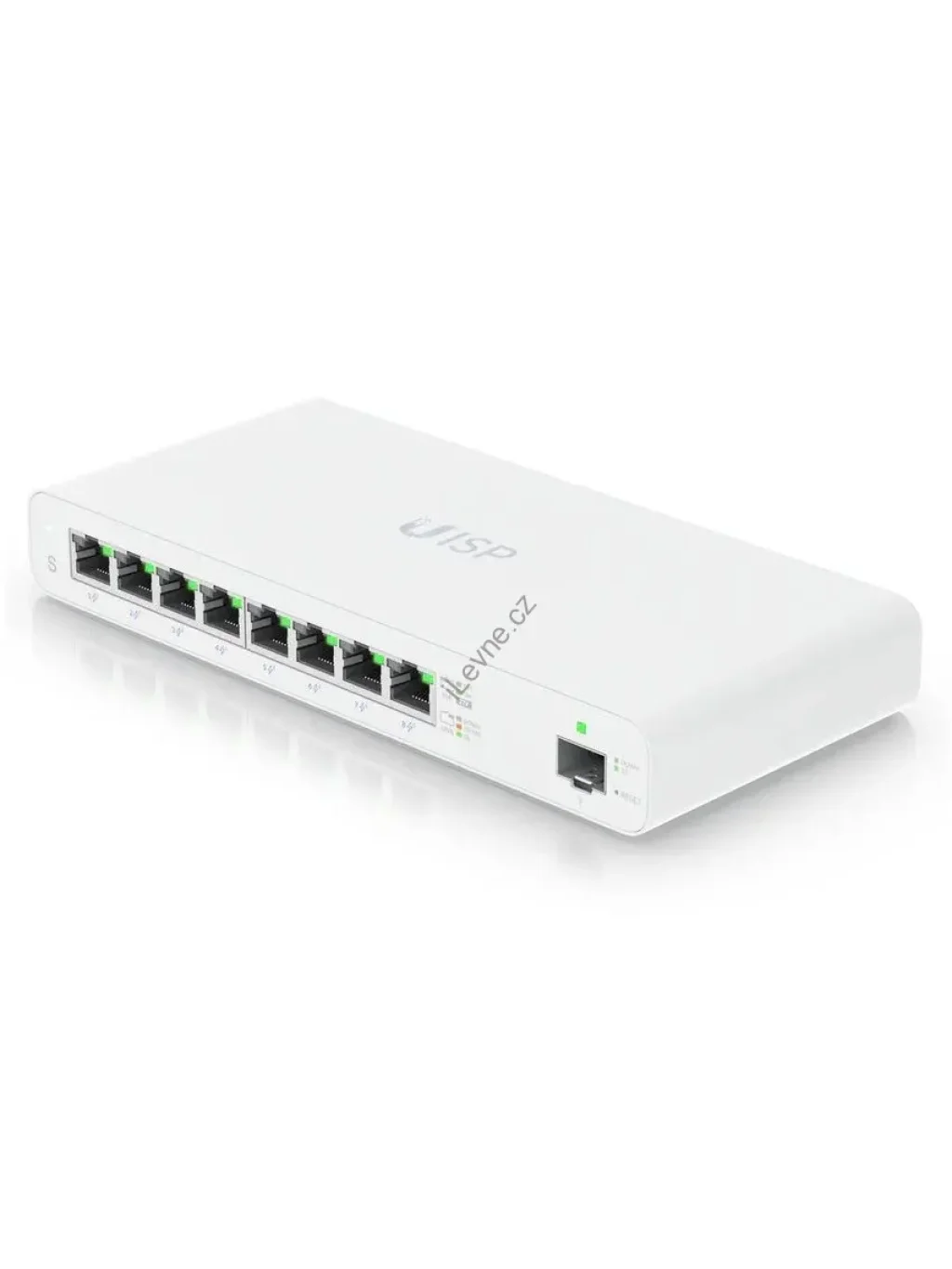 Ubiquiti UISP Switch - 8x GbE, 1x SFP, fanless, 8x PoE Out 27V (PoE budget 110 W)