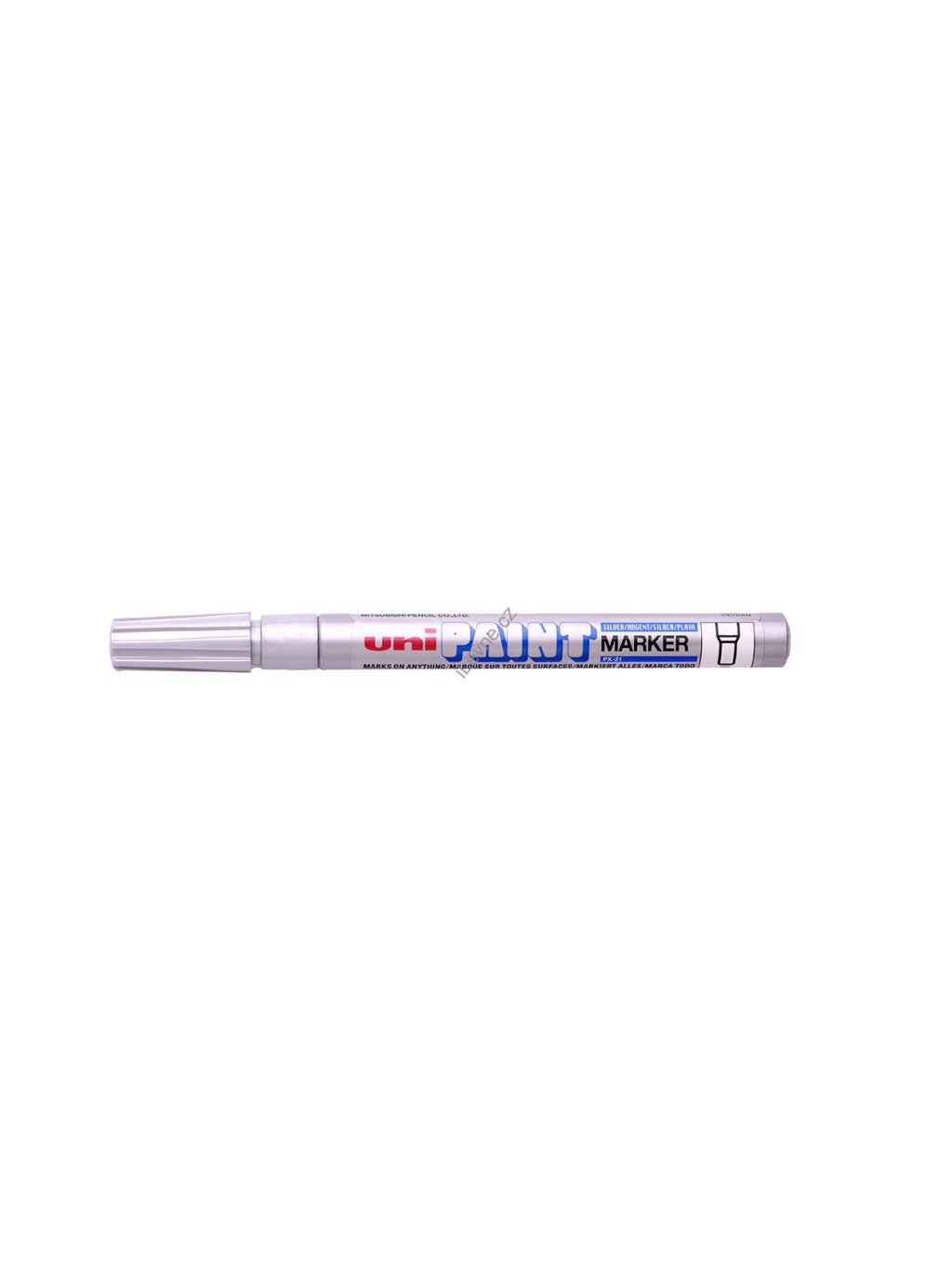 UNI PX-21 lakový popisovač, 0,8 - 1,2 mm, stříbrný