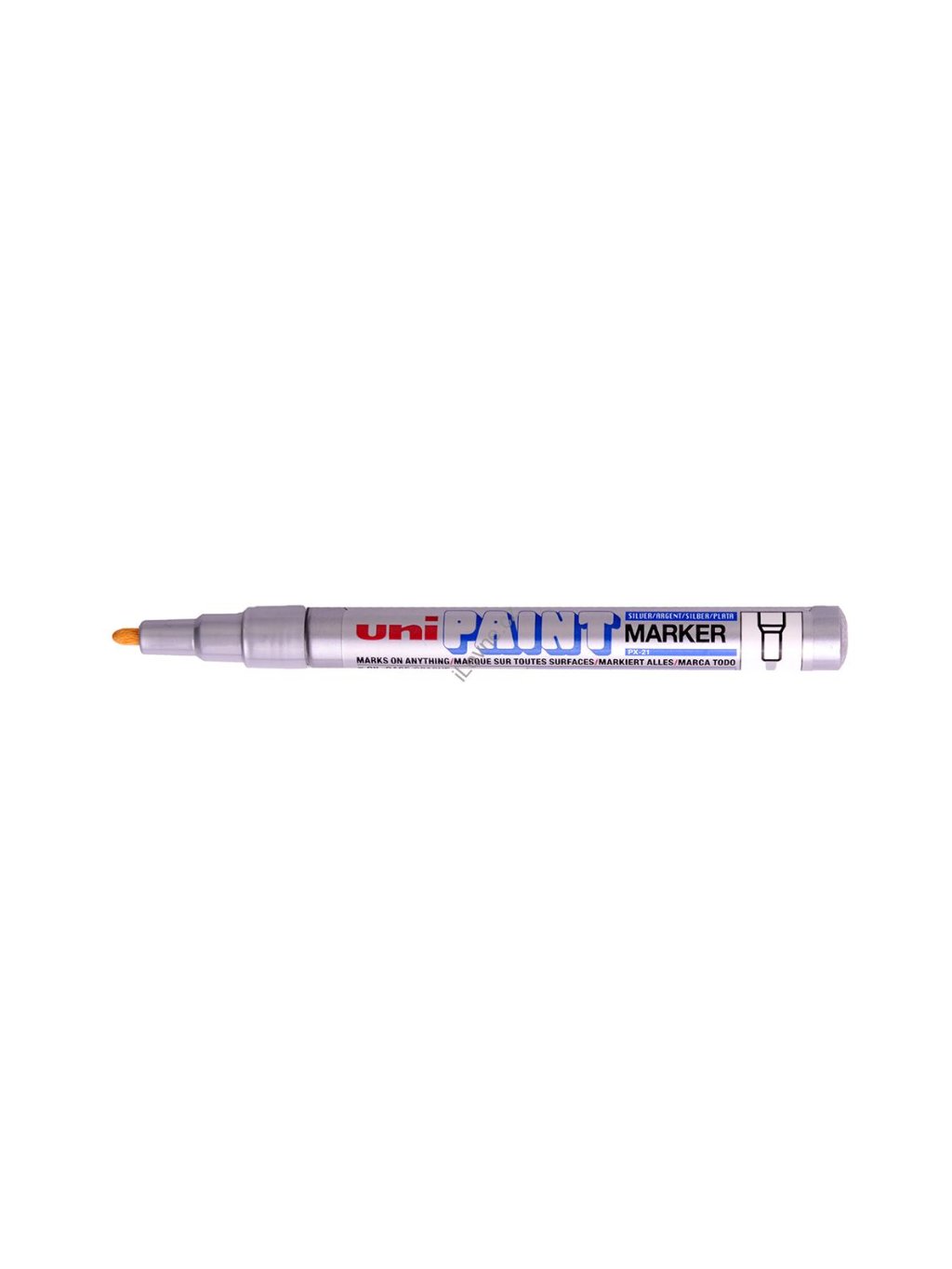 UNI PX-21 lakový popisovač, 0,8 - 1,2 mm, stříbrný