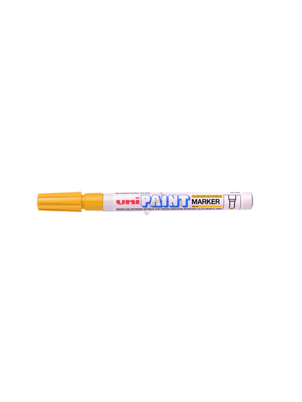 UNI PX-21 lakový popisovač, 0,8 - 1,2 mm, žlutý