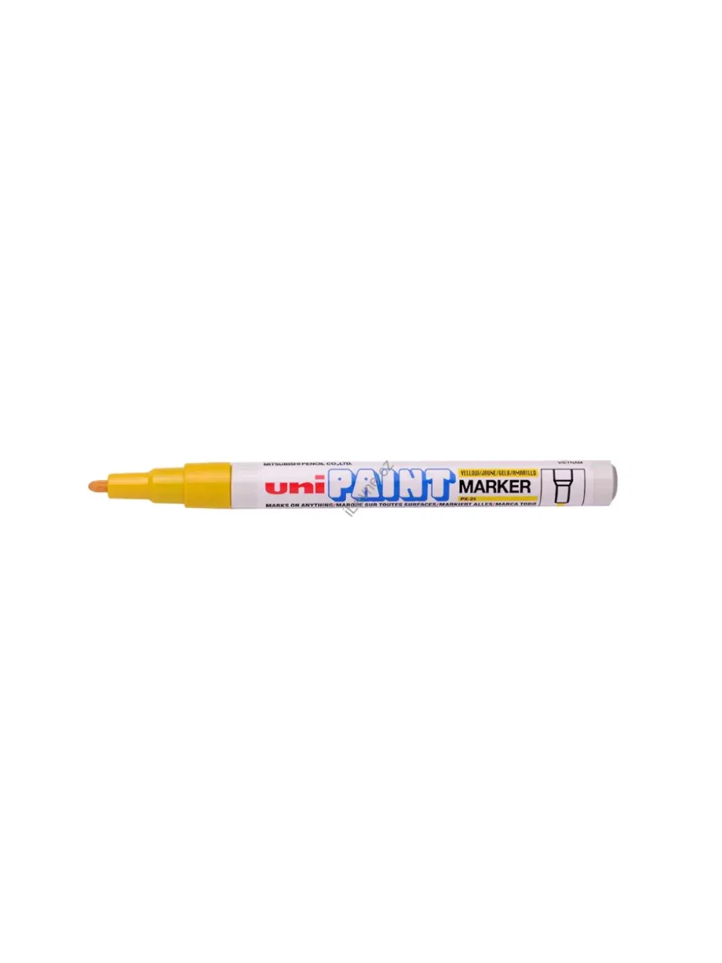 UNI PX-21 lakový popisovač, 0,8 - 1,2 mm, žlutý