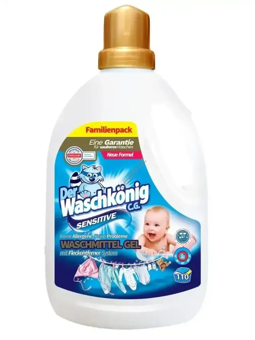 Waschkönig Sensitive prací gel 110 dávek, 3,305 L