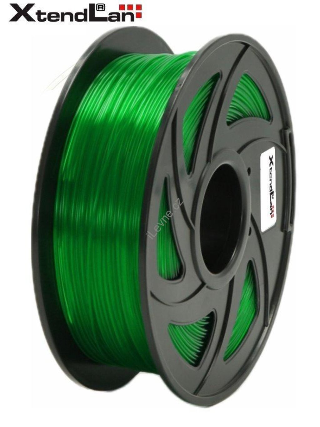XtendLAN PETG filament 1,75mm průhledný zelený 1kg