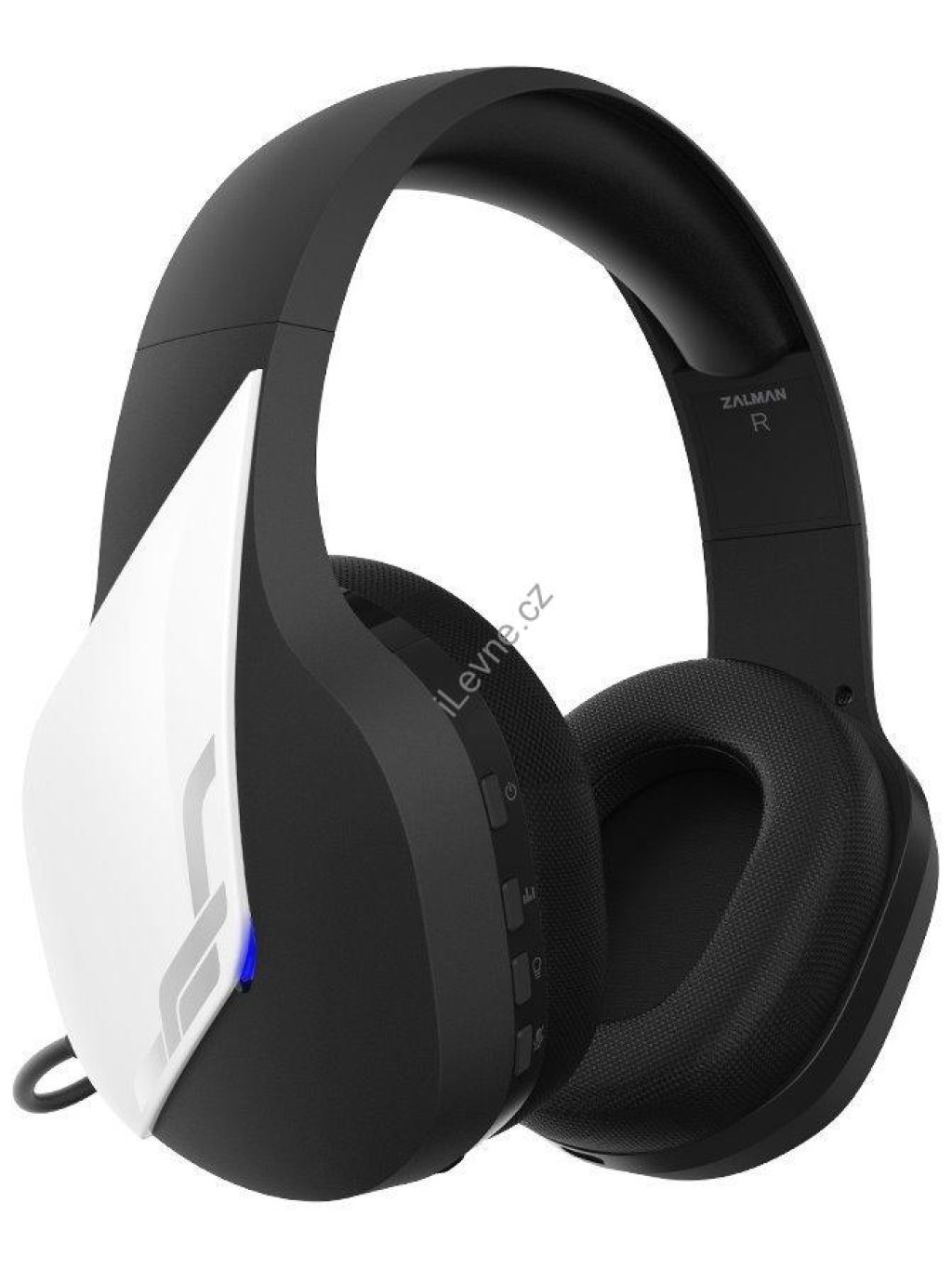 Zalman headset ZM-HPS700W / herní / náhlavní / bezdrátový / 50mm měniče / 3,5mm jack / bíločerný