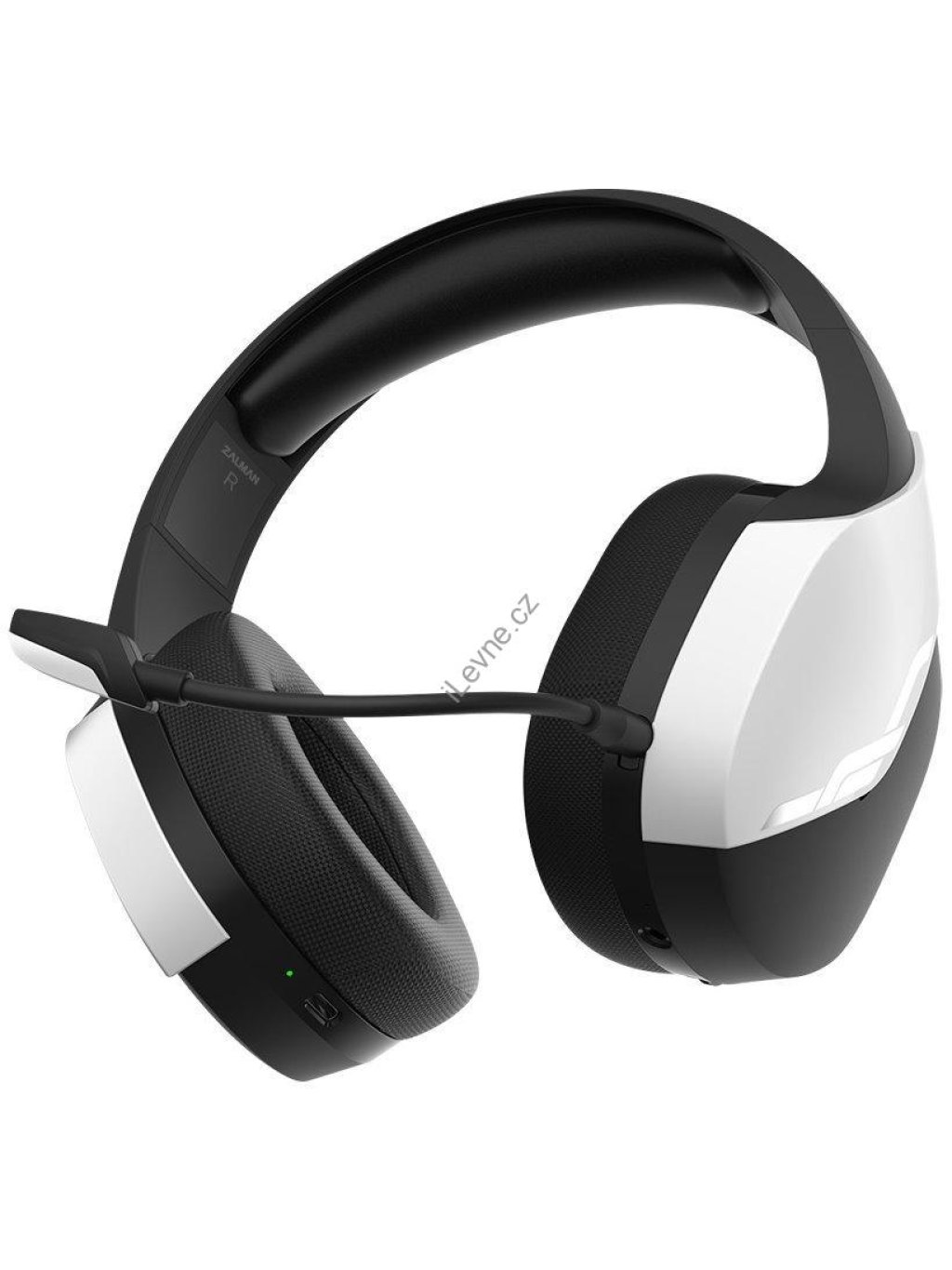 Zalman headset ZM-HPS700W / herní / náhlavní / bezdrátový / 50mm měniče / 3,5mm jack / bíločerný