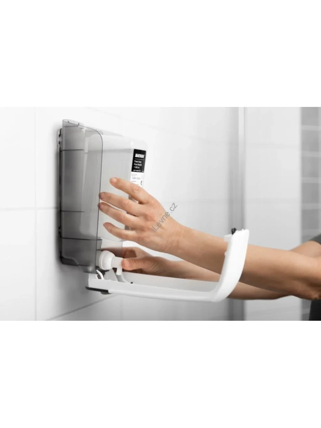 Zásobník na tekuté a pěnové mýdlo KATRIN Inclusive 77373 bílý plast, 1000 ml