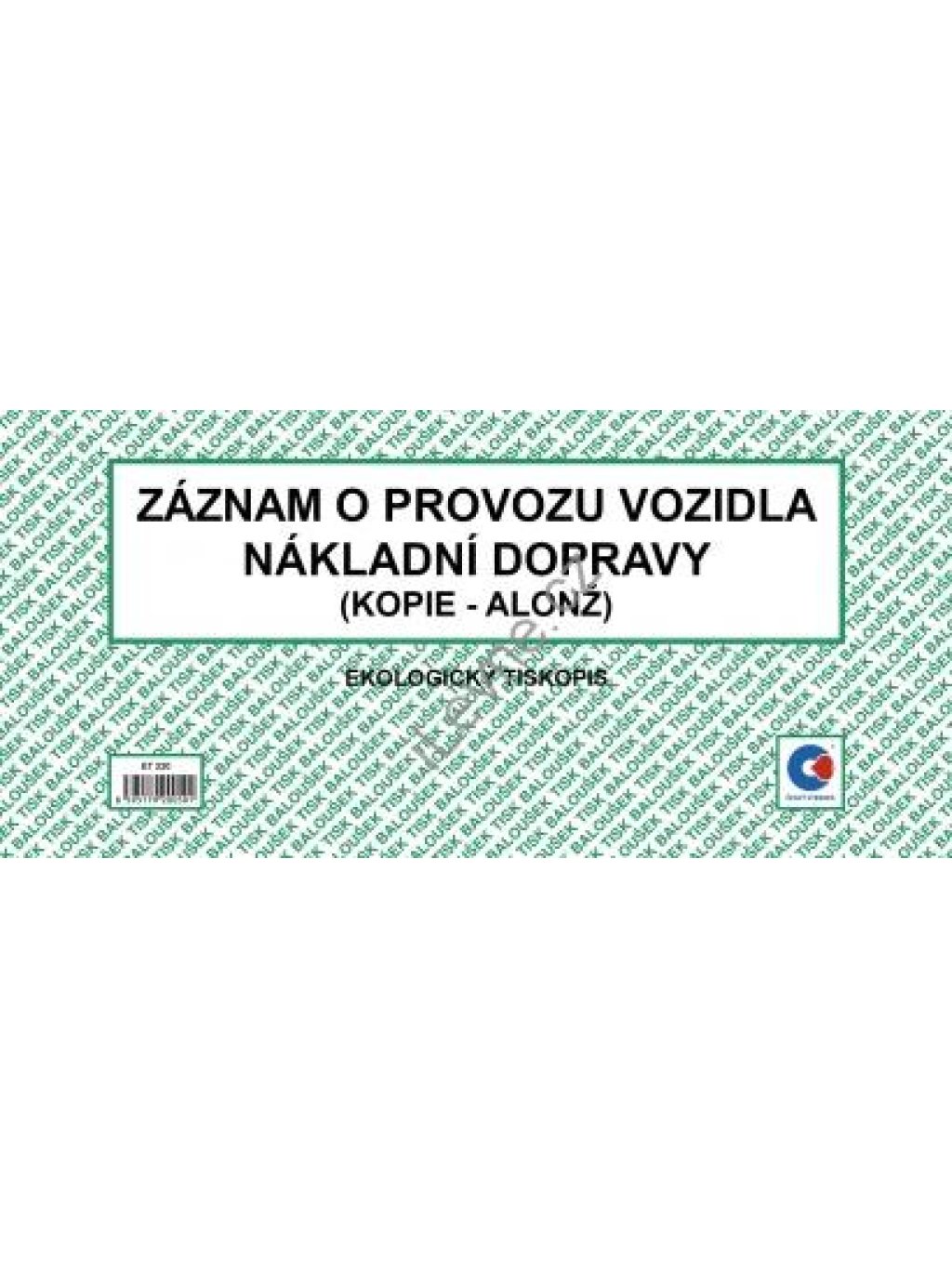 Záznam o provozu vozidla nákl.dopravy 2/3 A4,50 listů