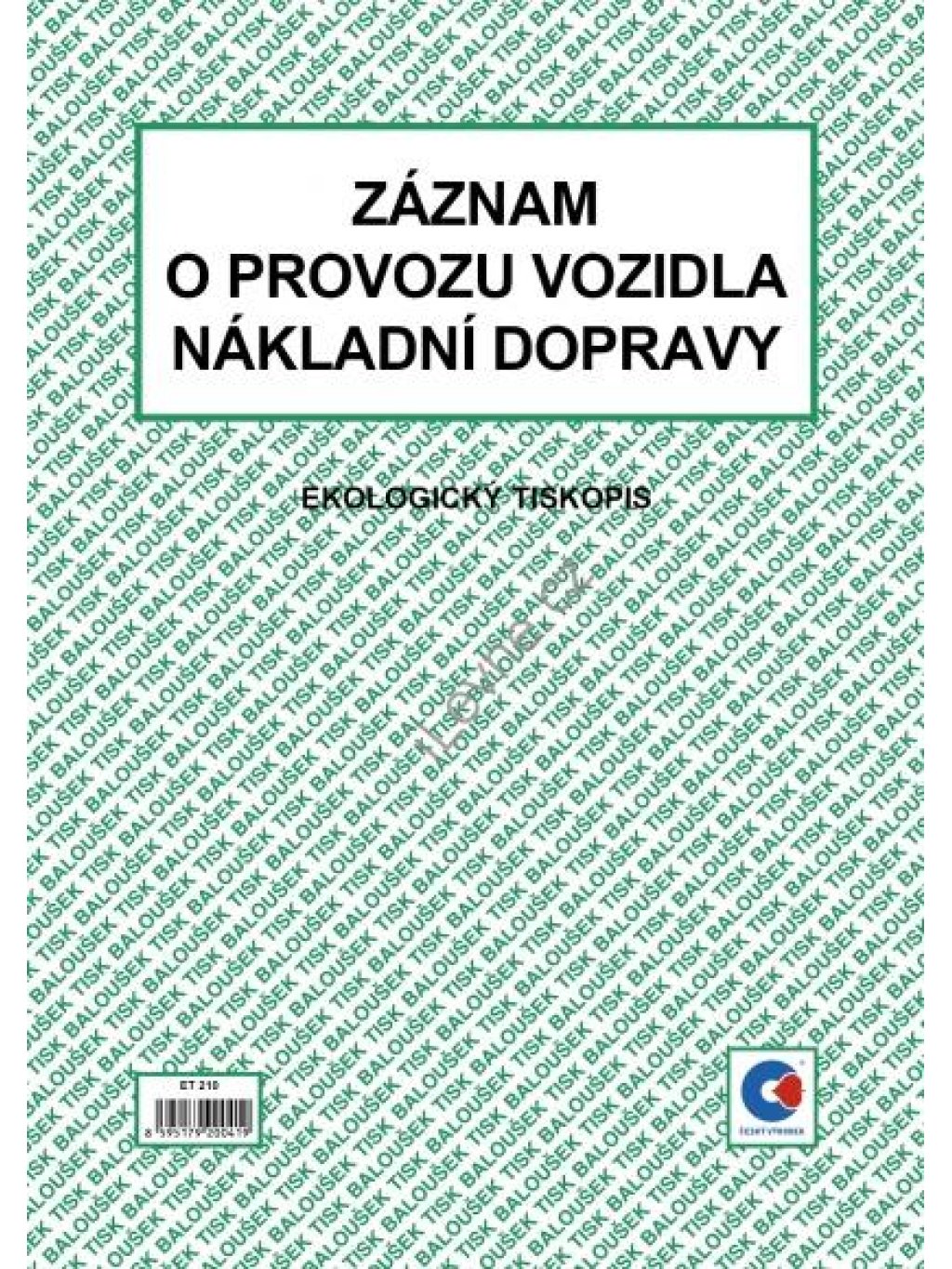 Záznam o provozu vozidla nákl.dopravy A4,50 listů