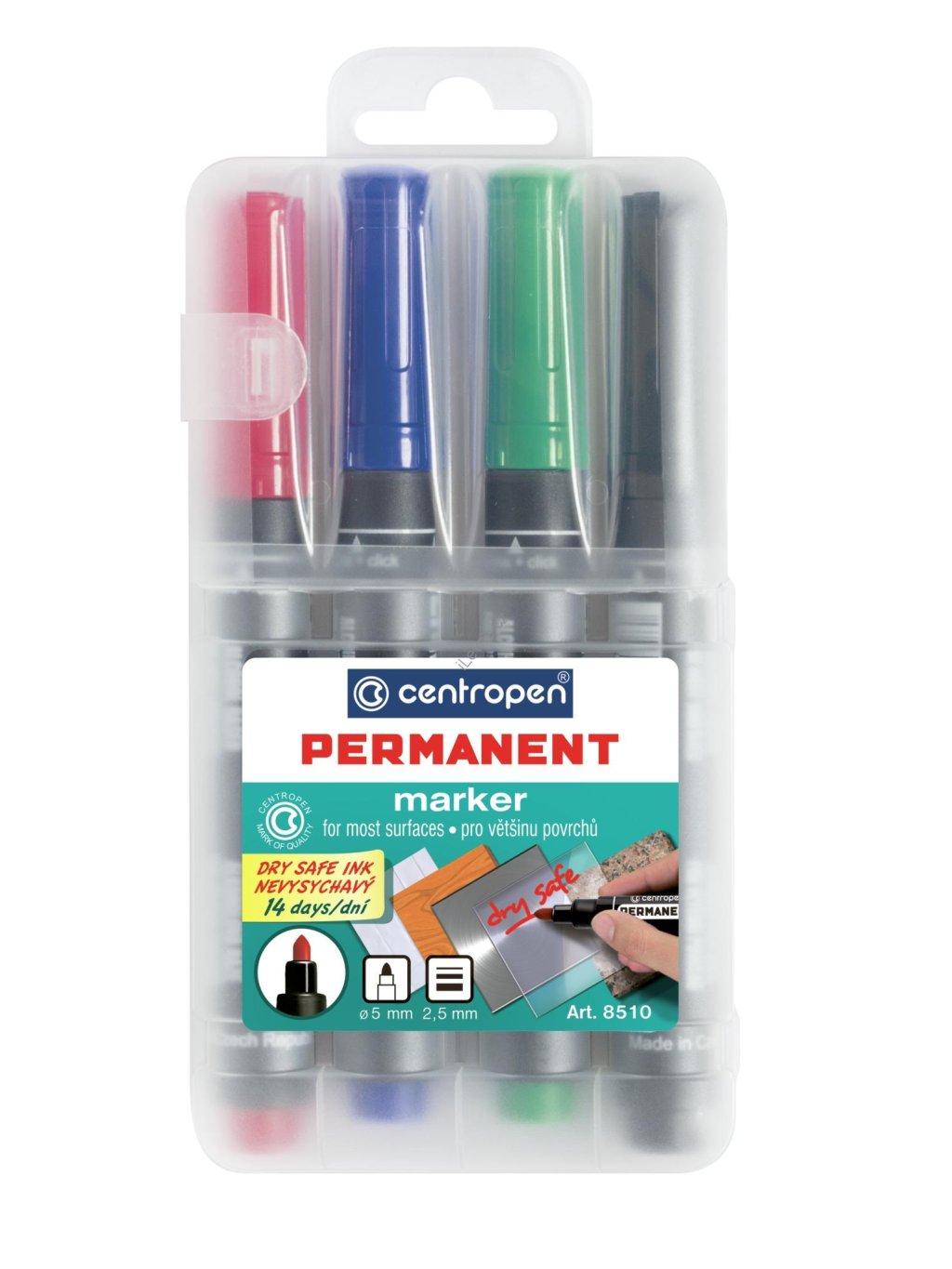 Značkovač 8510 Permanent, 2,5 mm, sada 4 barvy