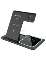 bezdrátová nabíječka 3v1, pro Iphone, Apple Watch a sluchátka Airpods, vstup 9V/2A, 5V/3A