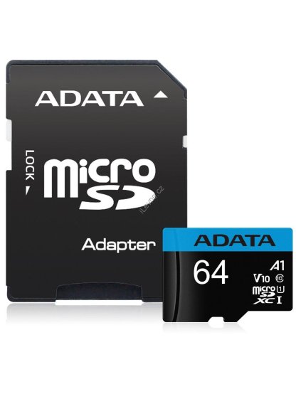 ADATA Premier 64GB microSDXC / UHS-I CLASS10 A1 / 85/25 MB/s / + adaptér