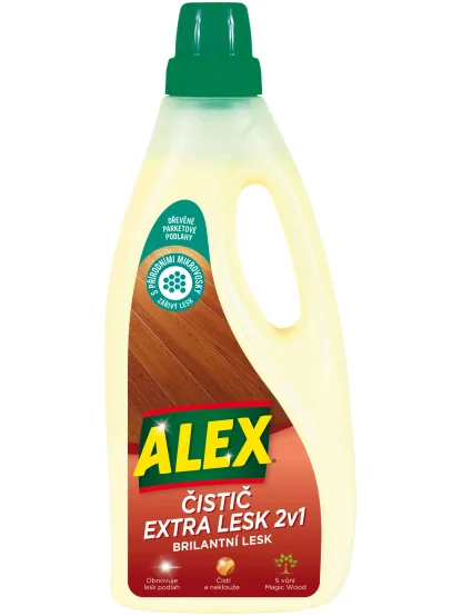 Alex čistič extra lesk 2 v 1 dřevěné podlahy 750ml