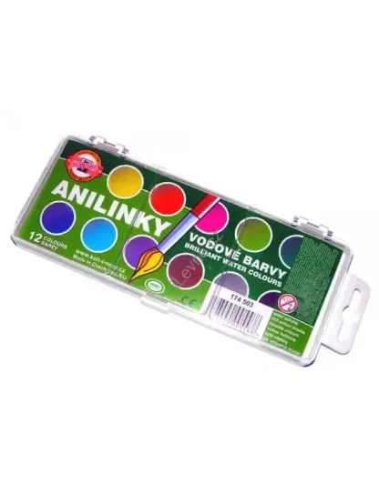Anilinky vodové barvy 12 barev