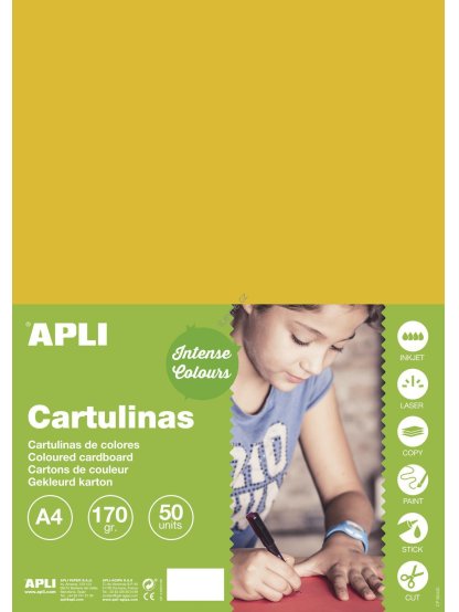 APLI barevný papír, A4, 170 g, vanilkový