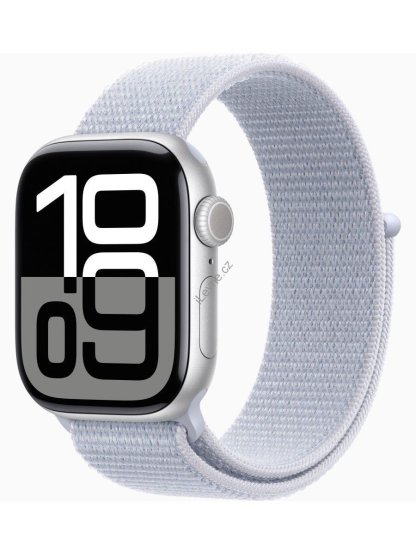 Apple Watch Series 10 GPS 42mm Stříbrný hliník s oblačně modrým provlékacím řemínkem
